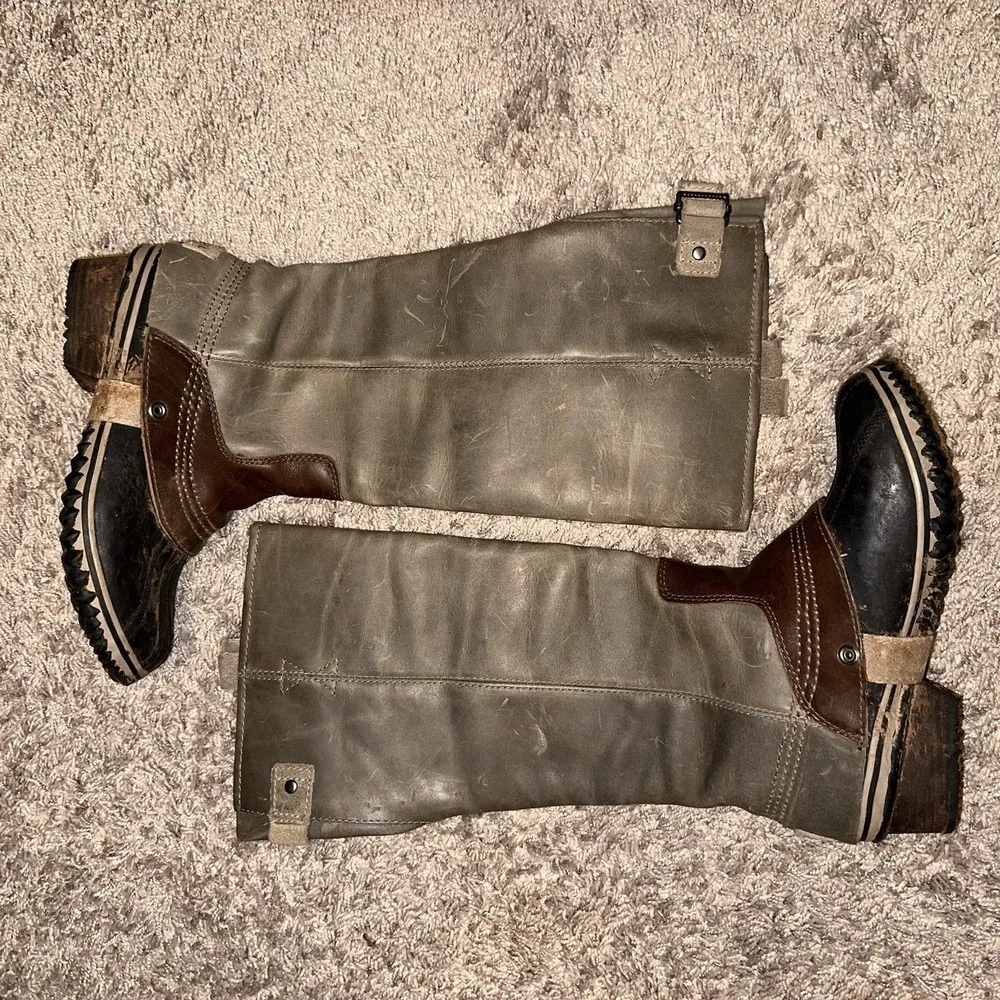SOREL SLIMPACK TALL  Equestrian Riding‎ BOOTS Waterproof SHALE GRAY 7.5 RARE